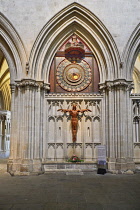 England, Somerset, Wells Cathedral, Astronomical Clock.