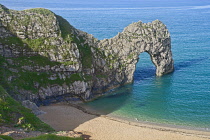 England, Dorset, Durdle Door, Limestone arch on the Jurassic Coast.