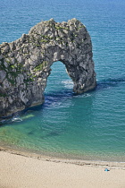 England, Dorset, Durdle Door, Close up of limestone arch on the Jurassic Coast.