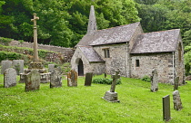 England, Somerset, Porlock Weir, St Beuno's or Culbone Church, One of England's smallest parish churches.