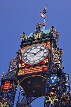 England, Cheshire, Chester, Eastgate Clock face.