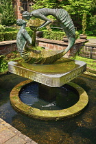 England, Cheshire, Chester Cathedral, The  Water of Life sculptural feature that presents the life changing encounter between Jesus and the woman of Samaria as told in John's gospel.
