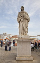 Portugal, Estredmadura, Lisbon, Alfama district, Miradouro das Portas do Sol, Statue of Sao Vicente.