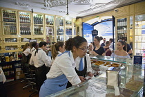 Portugal, Estredmadura, Lisbon, Belem, Pasteis de Belem cafe famous for its Pastel de Nata baked egg custard tarts.