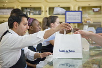 Portugal, Estredmadura, Lisbon, Belem, Pasteis de Belem cafe famous for its Pastel de Nata baked egg custard tarts.