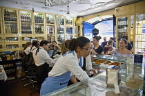 Portugal, Estredmadura, Lisbon, Belem, Pasteis de Belem cafe famous for its Pastel de Nata baked egg custard tarts.