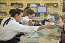 Portugal, Estredmadura, Lisbon, Belem, Pasteis de Belem cafe famous for its Pastel de Nata baked egg custard tarts.