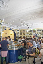 Portugal, Estredmadura, Lisbon, Belem, Pasteis de Belem cafe famous for its Pastel de Nata baked egg custard tarts.