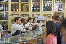 Portugal, Estredmadura, Lisbon, Belem, Pasteis de Belem cafe famous for its Pastel de Nata baked egg custard tarts.
