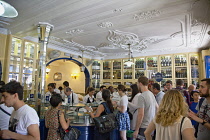 Portugal, Estredmadura, Lisbon, Belem, Pasteis de Belem cafe famous for its Pastel de Nata baked egg custard tarts.