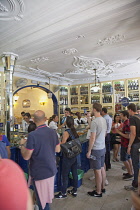 Portugal, Estredmadura, Lisbon, Belem, Pasteis de Belem cafe famous for its Pastel de Nata baked egg custard tarts.