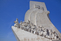 Portugal, Estredmadura, Lisbon, Belem, Monument to the Discoveries built in 1960 to commemorate the 500th anniversary of the death of Henry the Navigator.