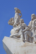 Portugal, Estredmadura, Lisbon, Belem, Monument to the Discoveries built in 1960 to commemorate the 500th anniversary of the death of Henry the Navigator.