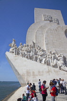 Portugal, Estredmadura, Lisbon, Belem, Monument to the Discoveries built in 1960 to commemorate the 500th anniversary of the death of Henry the Navigator.