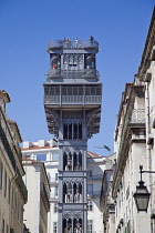 Portugal, Estredmadura, Lisbon, Baixa, Elevador Santa Justa.