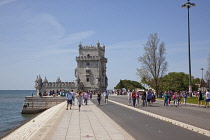 Portugal, Estredmadura, Lisbon, Belem, Torre de Belem built as fortress between 1515-1521.