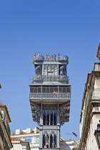 Portugal, Estredmadura, Lisbon, Baixa, Elevador Santa Justa.