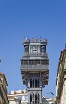 Portugal, Estredmadura, Lisbon, Baixa, Elevador Santa Justa.