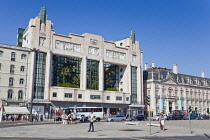 Portugal, Estremadura, Lisbon, Baixa, Eden Teatro art deco former cinema now hotel on Avenue da Liberdade.