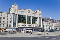 Portugal, Estremadura, Lisbon, Baixa, Eden Teatro art deco former cinema now hotel on Avenue da Liberdade.