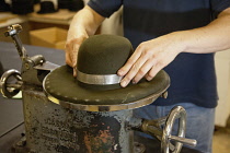 Industry, Crafts, Millinery, Christys traditional felt hat making process in its Oxford factory.