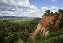 France, Vaucluse 84, Roussillon, Ochre quarry.