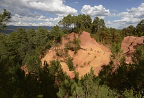 France, Vaucluse 84, Roussillon, Ochre quarry.