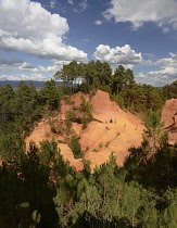 France, Vaucluse 84, Roussillon, Ochre quarry.