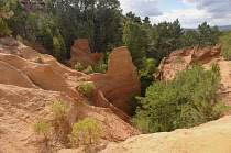 France, Vaucluse 84, Roussillon, Ochre quarry.