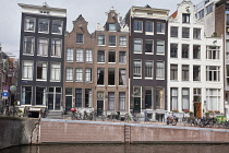 Holland, North, Amsterdam, Typical Dutch gable buildings.