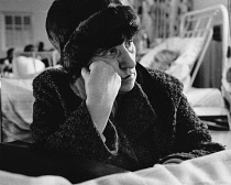 England, Merseyside, Liverpool, Elderly woman visiting patient at Walton Hospital, 1972.