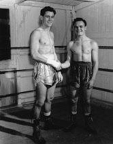 Sport, Professional, Boxing, Middleweight contender Pat McAteer and Pat McCarthy Featherweight, 1955.