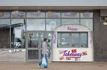 England, Lancashire, Blackpool, Exterior of the vegas american diner on the seafront promenade.