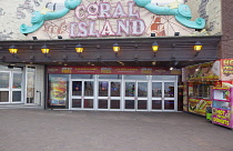 England, Lancashire, Blackpool, Coral Isalnd,seafront promenade tourist attraction arcade.