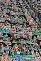 India, Tamil Nadu, Kumbakonam, The gopuram at the Adi Kumbeswarar temple.