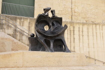 Malta, Valletta, Republic Square, Scultpures depicting 17th century architects Francesco Laparelli and Girolamo Cassar.