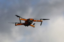 England, Kent, Mavic Pro Drone in flight being used by Search and Rescue Emergency Services.