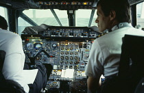 Trasnport, Air, Cockpit, Concorde flightdeck and pilots.