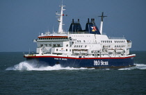 Transport, Sea, P&O Stena cross channel ferry enroute from Dover to Calais.