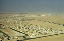 Qatar, Khalifa, New housing on the edge of the desert.