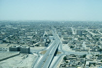 Qatar, Doha, View over city.