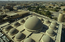 Qatar, Doha, View over rooftop of Mosque showing domes.