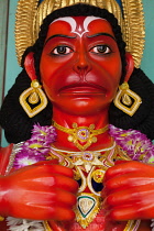 India, Uttar Pradesh, Ayodhya, Statue of Hanuman at a temple.