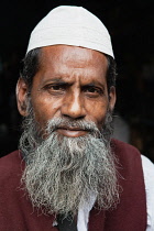 India, Uttar Pradesh, Lucknow, Portrait of a muslim man.