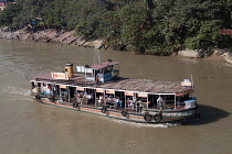 India, West Bengal, Kolkata, Passenger ferry on the Hooghly River.