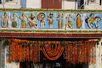 India, Bihar, Gaya, Images of Hindu gods and deities at Vishnupad Mandir Temple.