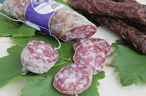 Italy, Trentino Alto Adige, Bolzano, cured sausage.