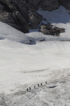 Italy, Trentino Alto Adige, Marmolada, views of the glacier on top of Marmolada.