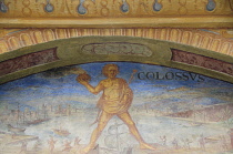 Italy, Trentino Alto Adige, Bressanone, Novella Monastery, wall painting detail of Colossus.