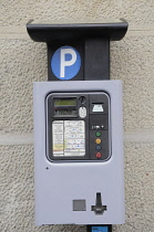 Italy, Lombardy, Lake Como, Como, Parking ticket machine.